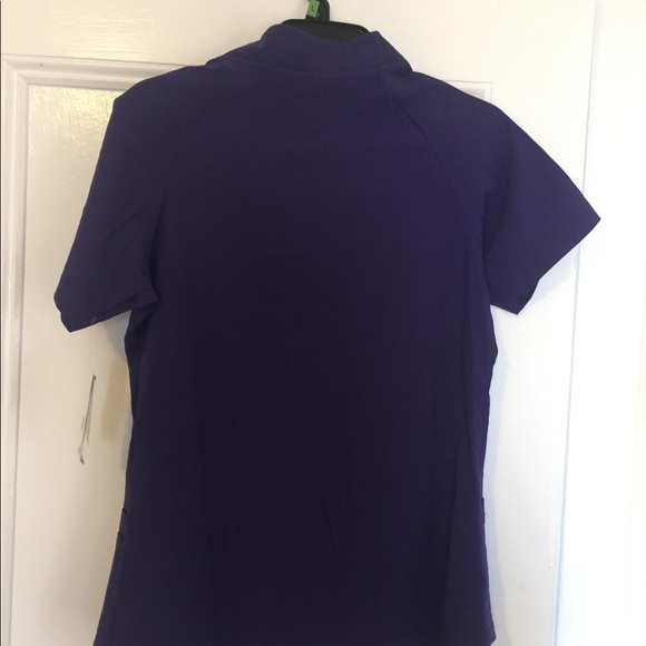 Purple jockey women nursing uniform top. - Picture 7 of 8